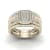 10K Yellow Gold .15 ctw Diamond Halo Bridal Set Engagement Ring (
I2-Clarity-H-I-Color )