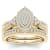 10K Yellow Gold .50ctw Diamond Marquise Shape Halo Bridal Ring Set(
I2-Clarity-H-I-Color )