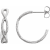 Sterling Silver 17x3.6 mm Rope Hoop Earrings for Women