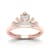 10K Rose Gold 0.1 Ct Diamond Crown Ring (Color- H-I,Clarity-I2)