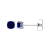14K White Gold Sapphire 6x6 mm Cushion Earrings for Women