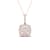 10K Rose Gold Diamond Cluster Pendant Rope Chain Necklace for Women
18inch (1/4Ct / I2,H-I)