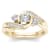 10K Yellow Gold .50ctw 3 Stone Diamond Engagement Ring and Wedding Band
(Color H-I, Clarity I2)