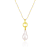 Baroque Pearl Charm Beaded Necklace (Gold Vermeil)