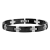 1/8CTW Diamond Two Tone Tungsten and Stainless Steel Link Bracelet