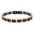Stainless Steel Black & Rose Ion Plated Link Bracelet