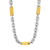 Stainless Steel Yellow Ion Plated Tag Chain Necklace