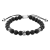 Onyx Bead and Stainless Steel Bolo Bracelet