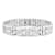 1/4CTW Diamond Stainless Steel Link Bracelet
