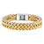 Stainless Steel Yellow Ion Plated Double Row Franco Bracelet