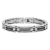 Stainless Steel Satin Carbon Fiber & Cable Bracelet