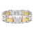1/4CTW Diamond Two Tone Stainless Steel Cross Link Bracelet