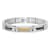 Stainless Steel with Yellow Ion Carbon Fiber & Cable Bracelet