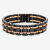 Stainless Steel Black and Brown Ion Plated Link Bracelet