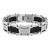 1/4CTW Diamond Two Tone Stainless Steel Cross Link Bracelet
