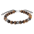 Yellow Tiger Eye and Stainless Steel Bolo Bracelet