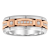 Tungsten Comfort™ 1/5CTW Diamond Tungsten 8MM Rose Ion Plated Brick Edge Band