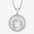 1/4CTW Diamond Stainless Steel Jesus Face Textured Background Medallion Pendant