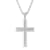1/2CTW Diamond Stainless Steel Cross Pendant