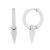 Stainless Steel Spike Dangle Huggie Hoop Earrings in White