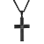 Diamond Accent Black Stainless Steel Cross Pendant