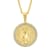 1/4CTW Diamond Stainless Steel Yellow Ion Plated Jesus Face Textured
Background Medallion Pendant