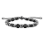 Stainless Steel Hematite Two-Tone Bead Bracelet