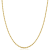 Solid 14k Yellow Gold 1.7 millimeter Rope Chain Necklace