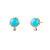 Candy Gem Turquoise and Diamond Studs