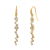 18K Yellow Gold Cosmic Diamond Cluster Earrings
