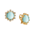 Mogul Gemstone Topaz and Diamond Hex Earrings