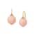 Large Exotic Bead Pink Opal and Diamond Earrings