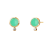 Candy Gem Chrysoprase and Diamond Studs