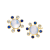 Cosmic Moon Quartz, Sapphire and Diamond Studs
