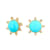 Cosmic Sun Turquoise and Diamond Studs