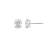 LUXGEM 10K White Gold Oval Cut Solitaire Studs | 3 carat Cubic Zirconia