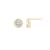 LUXGEM 14K Yellow Gold Bezel Round Cut Studs | 4 Carat Cubic Zirconia