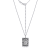 J'ADMIRE Platinum 950 Over Sterling Silver Tarot Card The Lovers Pendant Necklace