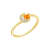 J'ADMIRE 14K Yellow Gold Over Sterling Silver Mars Ring