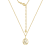 J'ADMIRE Sterling Silver Oval Zodiac Pendant Necklace