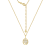 J'ADMIRE Sterling Silver Oval Zodiac Pendant Necklace