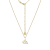 J'ADMIRE 14K Yellow Gold Over Sterling Silver Cancer  Zodiac Pendant Necklace