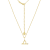J'ADMIRE 14K Yellow Gold Over Sterling Silver Libra Zodiac Pendant Necklace