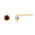 LUXGEM 10K Yellow Gold Solitaire January Birthstone Earrings | 0.25
Carat Garnet Simulant