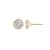 LUXGEM 10K Yellow Gold Round Halo Studs | 2 Carat Cubic Zirconia
