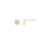 LUXGEM 10K Yellow Gold Bezel Round Cut Studs | 1 Carat Cubic Zirconia