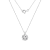 LUXGEM 14K White Gold Round Cut Pendant Necklace | 2 Carat Cubic Zirconia