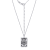 J'ADMIRE Platinum 950 Over Sterling Silver Tarot Card Wheel of Fortune
Pendant Necklace
