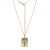 J'ADMIRE 14K Yellow Gold Over Sterling Silver Tarot Card Death Pendant Necklace