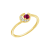 J'ADMIRE 14K Yellow Gold Over Sterling Silver Saturn Ring